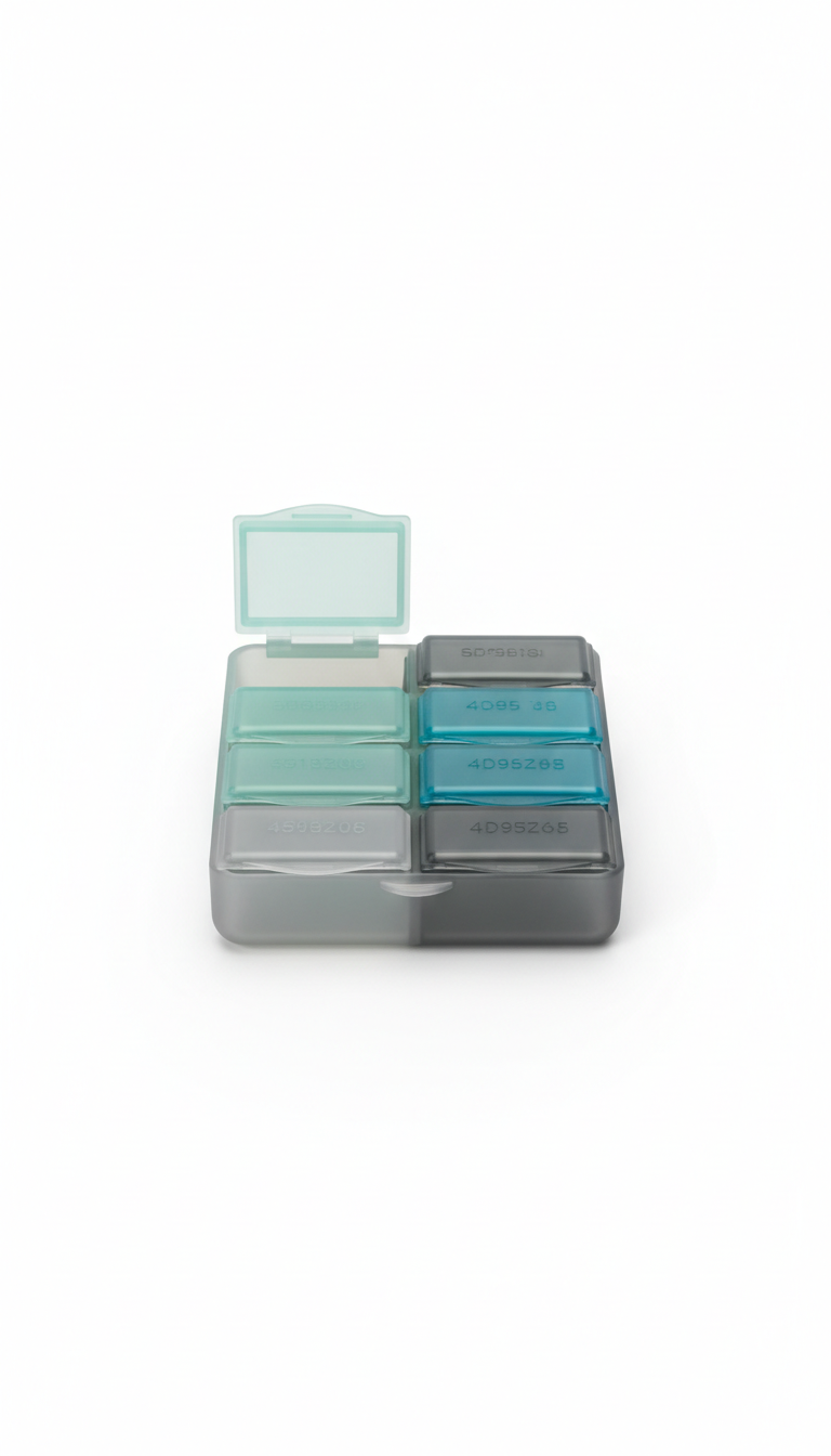 Multi-compartment pill organizer with sliding lid