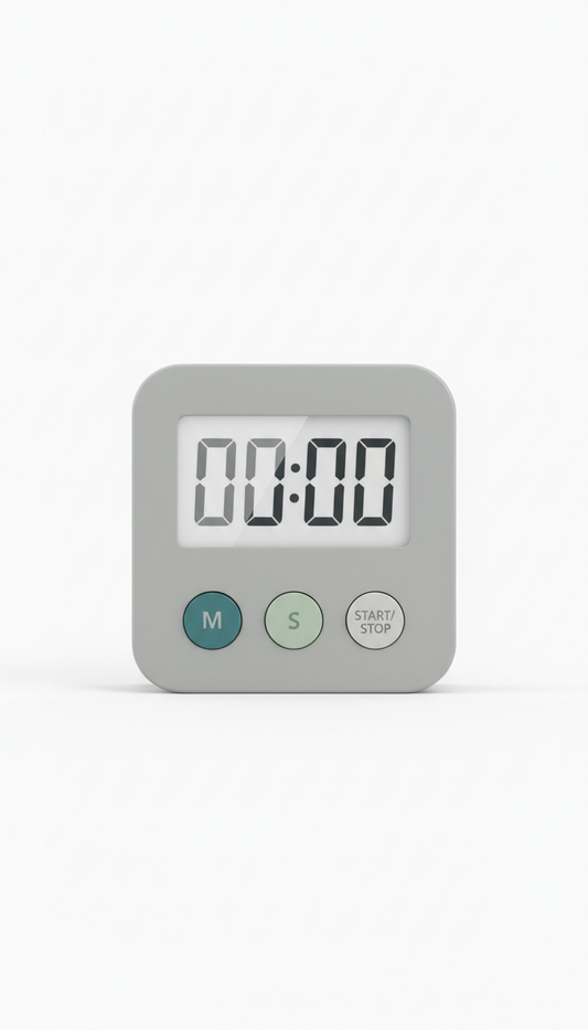 Compact digital kitchen timer with magnetic back